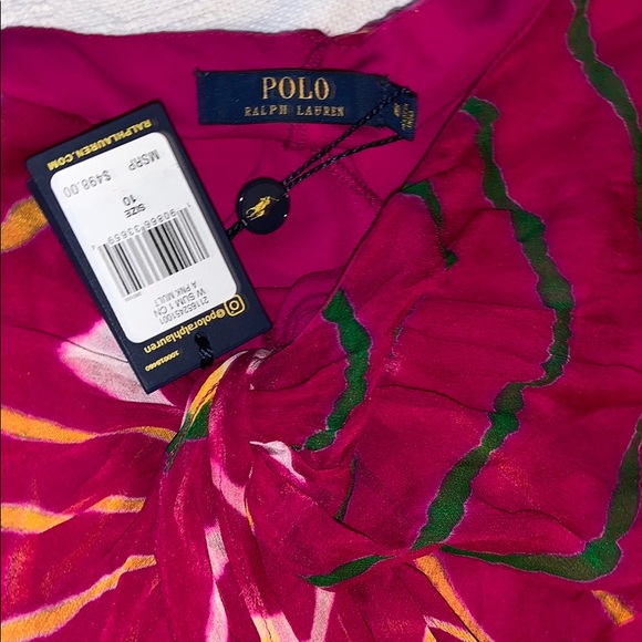 NWT Polo Ralph Lauren Pink Multi Strapless Dress - Picture 3 of 8